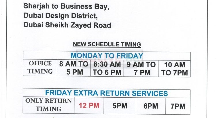 Car lift from Sharjah to Business Bay, D3