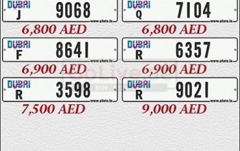 Dubai Car Plates