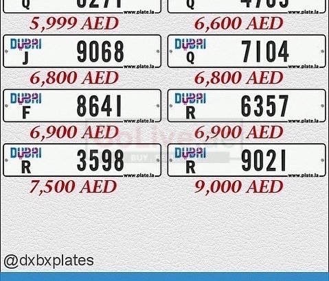 Dubai Car Plates
