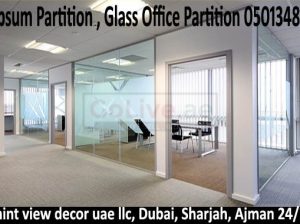 Glass Partition Works Company Dubai Sharjah 0501348136