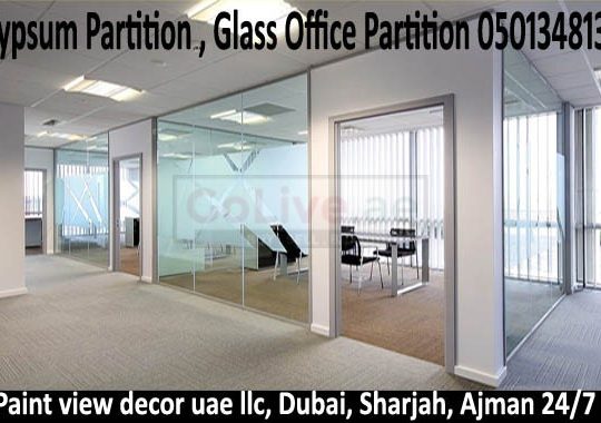 Glass Partition Works Company Dubai Sharjah 0501348136