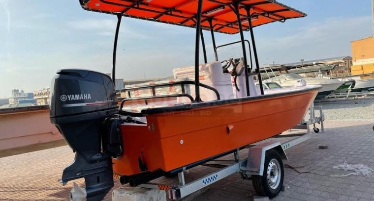 BOAT 20 FEET – BRAND NEW – WITH TRAILER AND CANOPY