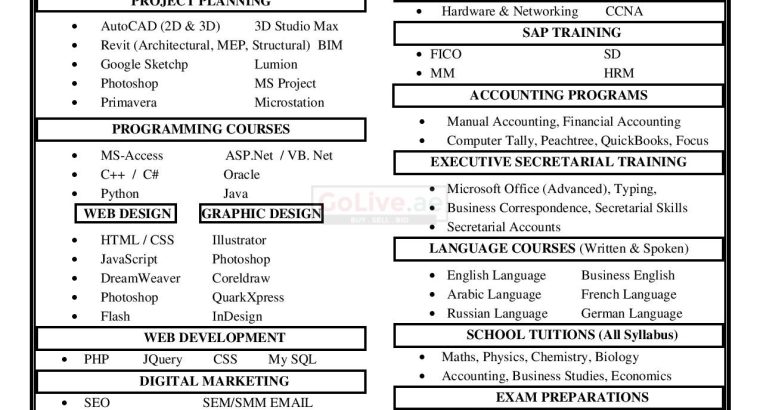 Project Management Trainings in Dubai
