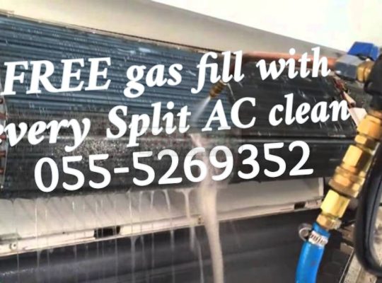 ac maintenance 2 uae dubai ajman clean repair split gas fill handyman curtain fixing package fcu chiller duct insulation