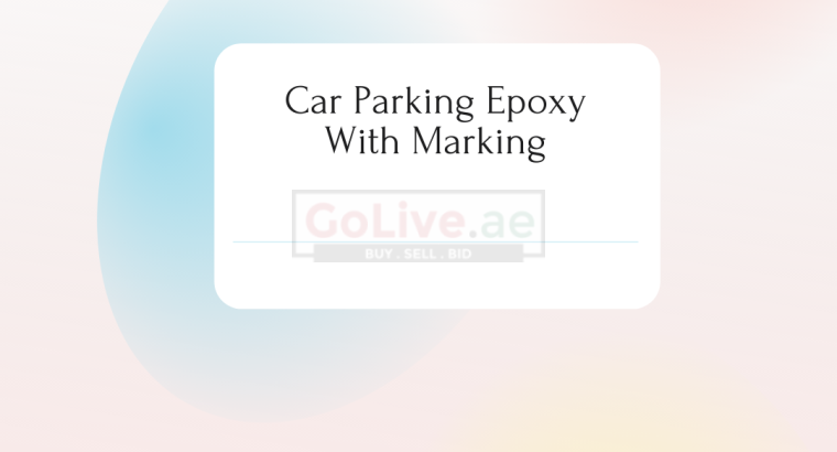 Epoxy Flooring We are Specialists. All Type of Epoxy Flooring  For Your Commercial Space, Warehouse, Garage, Car parking,