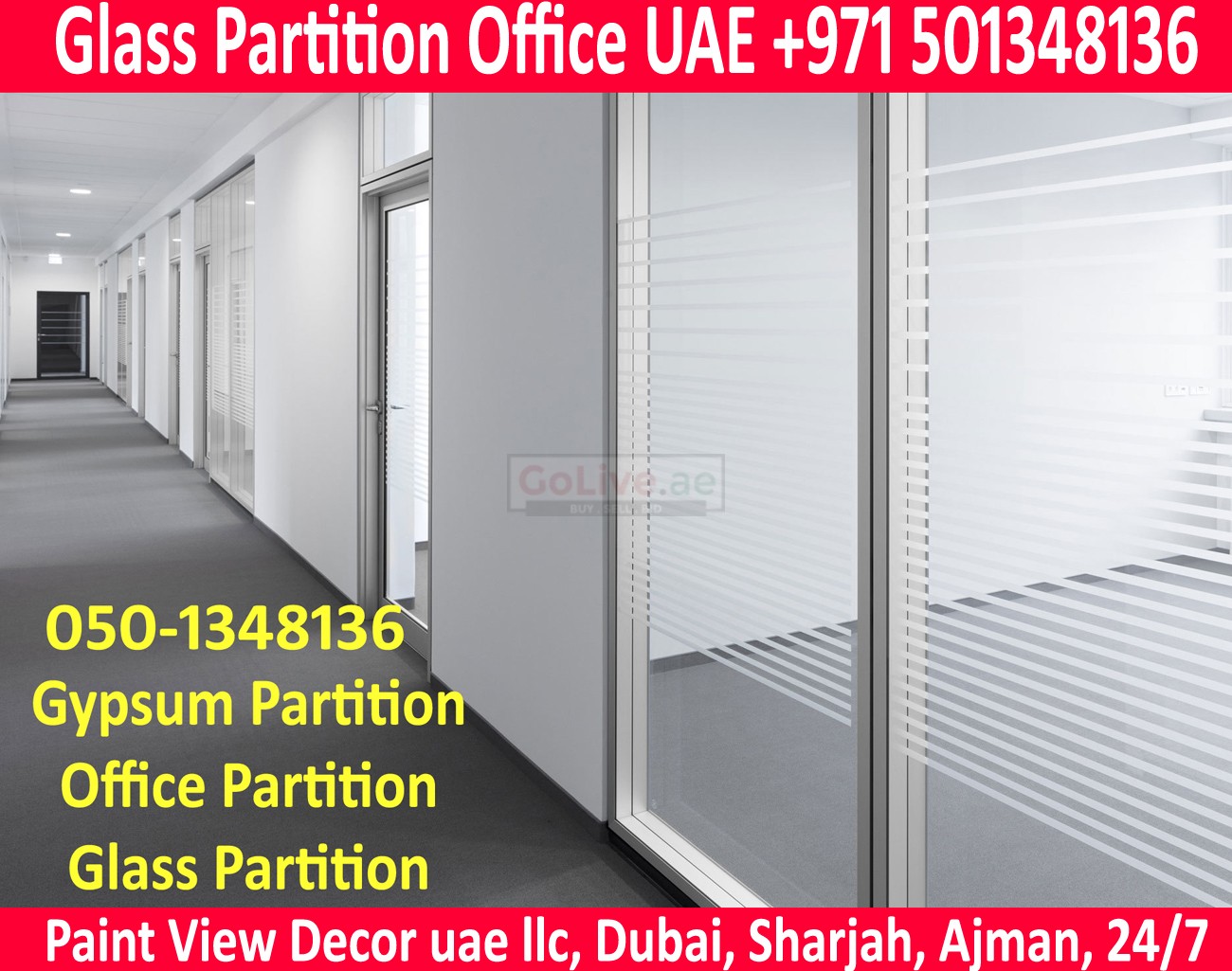 Gypsum Partition Office Room Warehouse Partition Ajman Umm Al Quwain