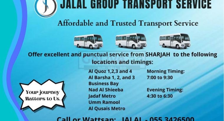 Sharjah to Al quoz,Al Qusais,Al Jadaf metro,Umm Ramool