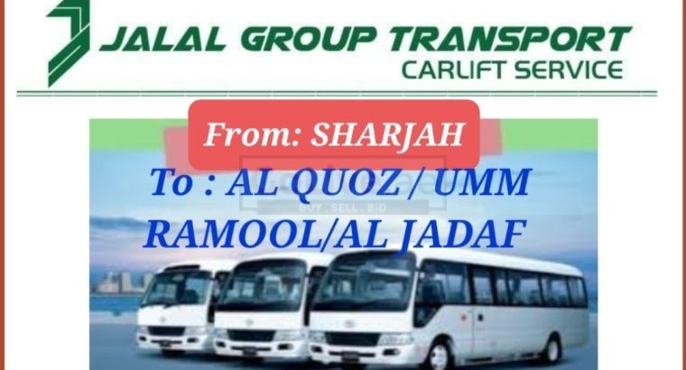 Pick and Drop Service-Sharjah to Al Quoz