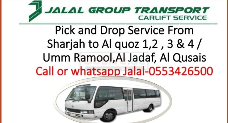 Pick and Drop Service-Sharjah to Al Quoz
