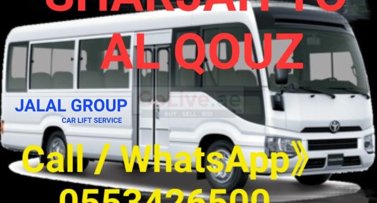 Sharjah to Al Quoz,Business Bay ,Al Qusais