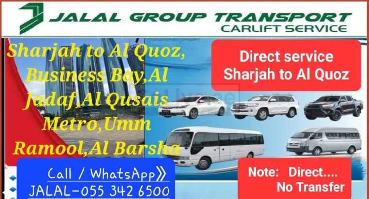 CarLift Service sharjah to Business Bay, Al Quoz