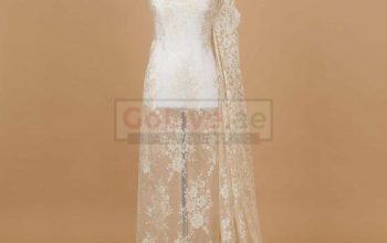 Gold Lace fabric with same tone embroidery in floral design-D9256