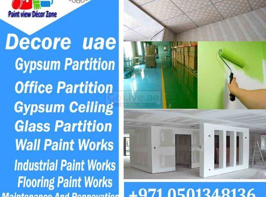 Gypsum Decoration and painting Contractor in all over UAE