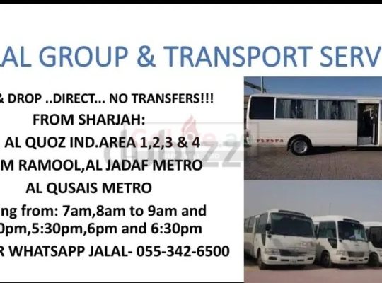 Pick and Drop -Sharjah to Al Quoz, Business Bay, Al quoz,Al Jadaf, Umm Ramool
