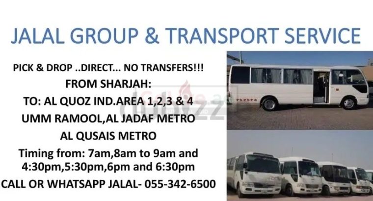 Pick and Drop -Sharjah to Al Quoz, Business Bay, Al quoz,Al Jadaf, Umm Ramool