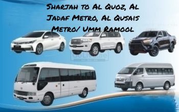 Carlift-Sharjah to Al Quoz,Umm Ramool,Al Jadaf,Al Qusais Metro