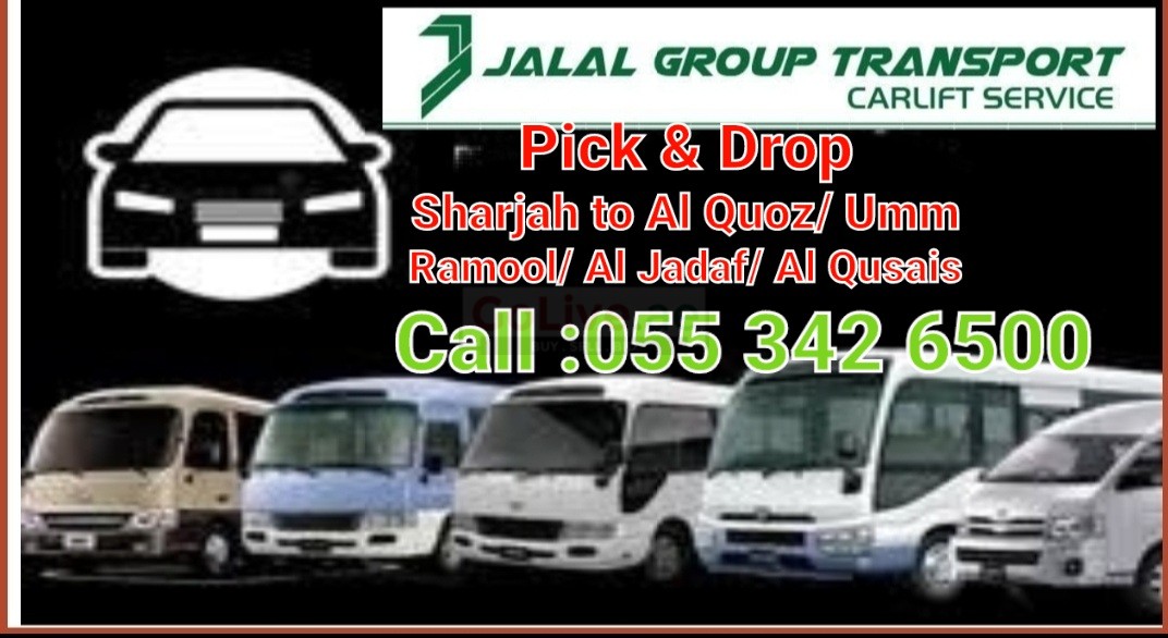 Direct Service from Sharjah to Al Quoz,Creek, Al Jadaf,Business Bay,Al Qusais,Umm Ramool