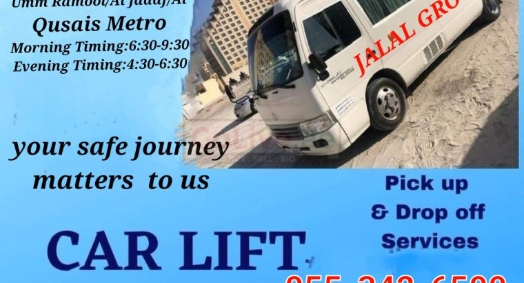 Direct carlift service from Sharjah to Al Quoz,Creek,Business Bay,Al Jadaf Metro,Al Qusais Metro