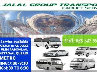 Carlift Sharjah to Al Quoz,Al Jadaf,Umm Ramool,Al Qusais Metro