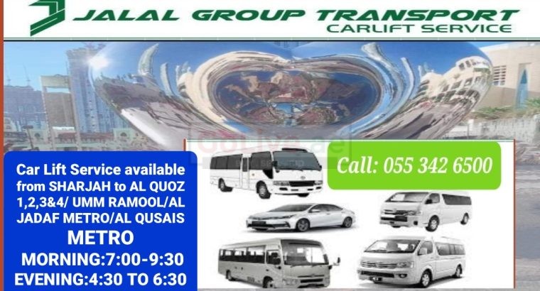 Car lift Service Sharjah to Al Quoz,Business Bay,Creek,Al Jadaf,Imm Ramool,Al Qusais