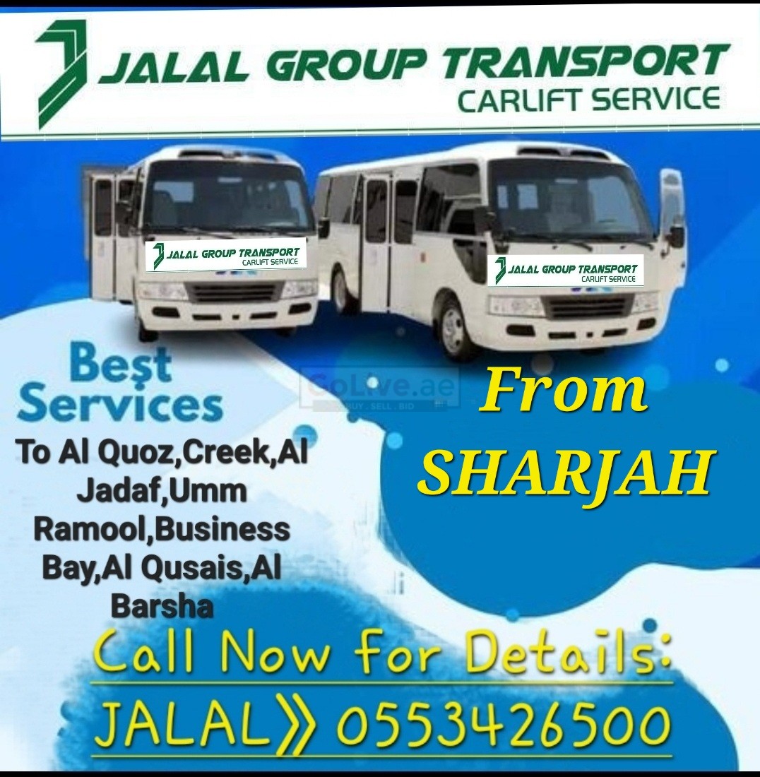 Direct carlift service from Sharjah to Al Quoz,Creek,Business Bay,Al Jadaf Metro,Al Qusais Metro