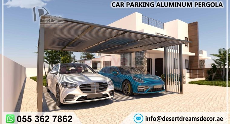 Car Parking Wooden Pergola Uae | Car Parking Aluminum Pergola | Abu Dhabi.