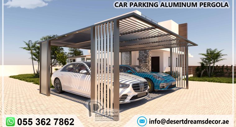 Car Parking Wooden Pergola Uae | Car Parking Aluminum Pergola | Abu Dhabi.