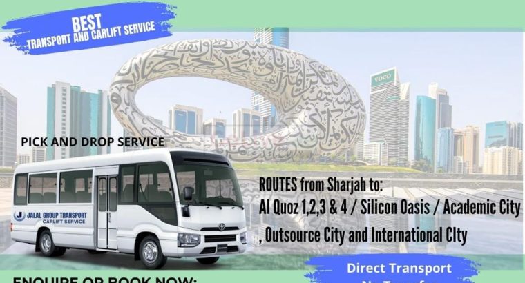 CARLIFT SERVICE SHARJAH TO SILICON OASIS,AL QUOZ,OUTSOURCE CITY ,ACADEMIC CITY