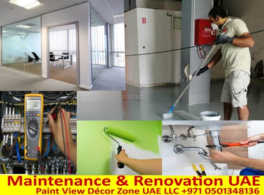 Warehouse Maintenance Partition and Painting Services in Ajman Dubai Sharjah.