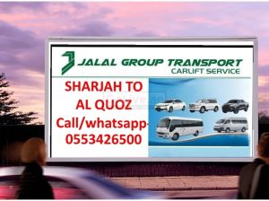 Service Sharjah to Dubai Al Quoz