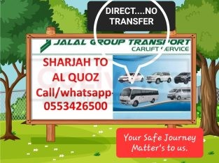 Pick and drop service Sharjah to Al quoz