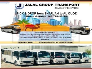Pick and drop service Sharjah to Al quoz