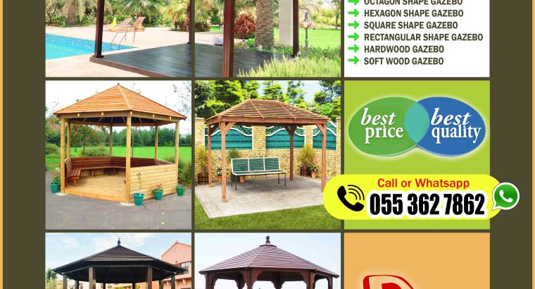 Wooden Gazebo Manufacturer in Abu Dhabi | Solid Wood Gazebo Uae.