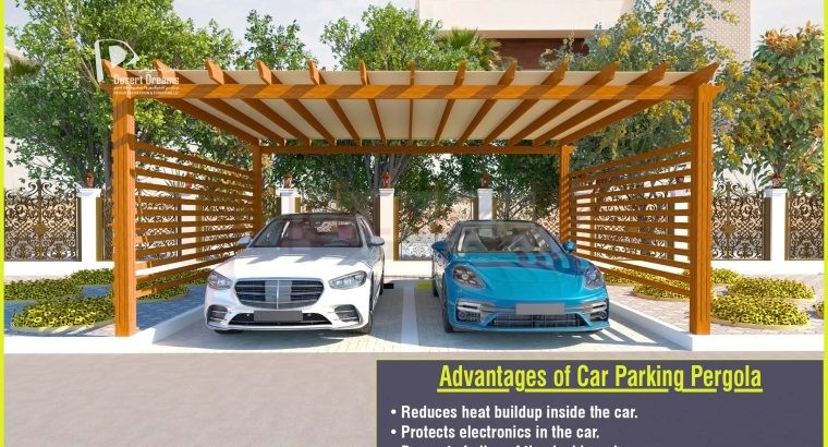 Car Parking Wooden Pergola Uae | Car Parking Aluminum Pergola | Abu Dhabi.