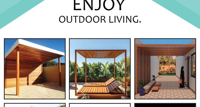 Wooden Cabanas and Wooden Pergola Manufacturer in Uae.
