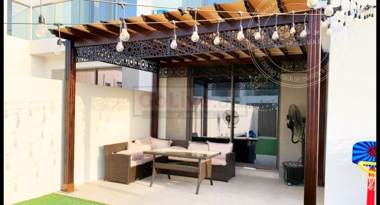 Garden Wooden Pergola Uae | Affordable Prices | Outdoor Sitting Area Pergola | Abu Dhabi.