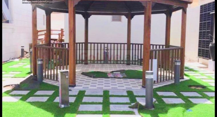 Wooden Gazebo Manufacturer in Abu Dhabi | Solid Wood Gazebo Uae.