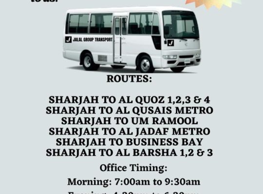 Direct Pick and Drop Sharjah to Silicon Oasis, Al Quoz