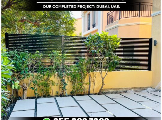 Aluminum Slatted Fences in Uae | Design, Fabrication and Install Aluminum Fences Uae