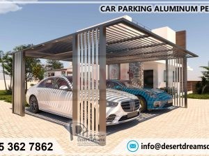 Vehicle Parking Pergola in Uae | Vehicle Parking Aluminum and Wooden Pergola | Abu Dhabi.