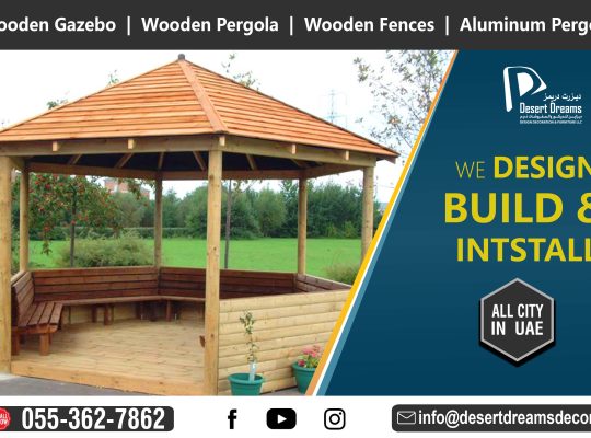 Octagon Shape Gazebo | Hexagon Shape Gazebo | Indoor and Outdoor Wooden Gazebo Uae.