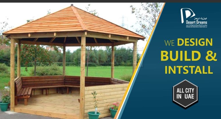 Octagon Shape Gazebo | Hexagon Shape Gazebo | Indoor and Outdoor Wooden Gazebo Uae.