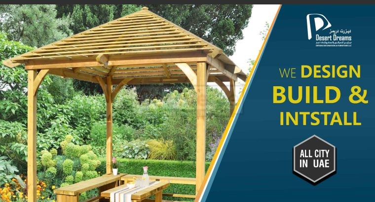 Octagon Shape Gazebo | Hexagon Shape Gazebo | Indoor and Outdoor Wooden Gazebo Uae.