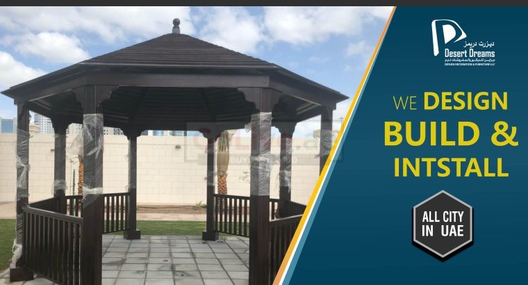 Octagon Shape Gazebo | Hexagon Shape Gazebo | Indoor and Outdoor Wooden Gazebo Uae.