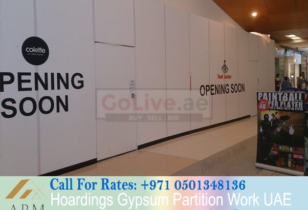 Gypsum Hoarding Works Company Sharjah Dubai