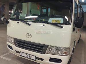 14,30 seatable Toyota van available for rent with driver