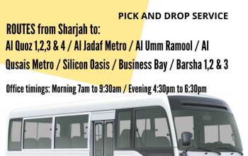 Pick and Drop Service From Sharjah to Silicon Oasis,Al Quoz,Al Jadaf