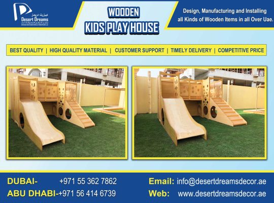 Kids Play Wooden House Suppliers in Uae | Kids Play Wooden Items | Wooden Benches.
