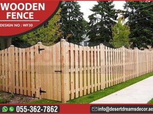 Natural Wood Fences Uae | Events Fence | Restaurant Fence | Car Privacy Fence.