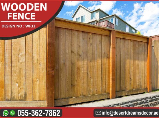 Natural Wood Fences Uae | Events Fence | Restaurant Fence | Car Privacy Fence.